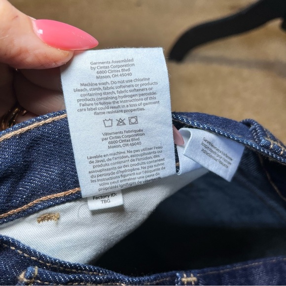 Carhartt Flame Resistant Work Jeans Straight Leg Durable Rugged Cotton Dark Wash - Picture 7 of 14